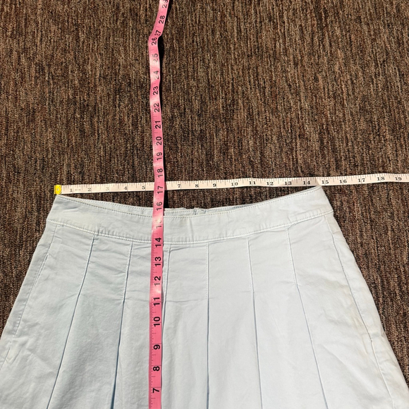 American Eagle Glacial Blue Pleated Mini Skirt Academia Preppy 8 - Picture 3 of 8